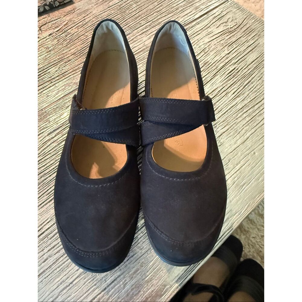 Hartjes Black Suede Mary Janes sz 9 EUC - Picture 4 of 9